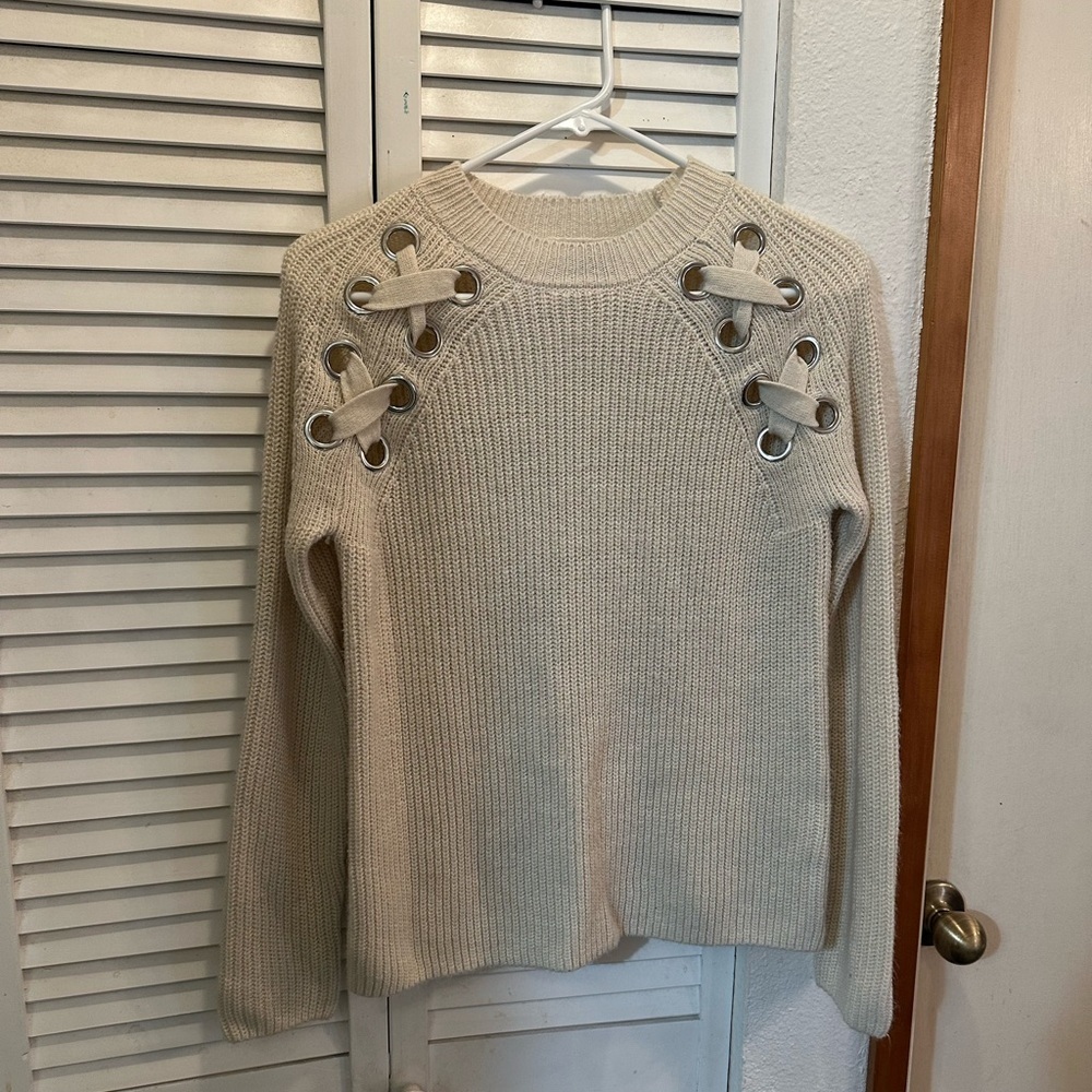 Freshman Cream Crew Neck Sweater
